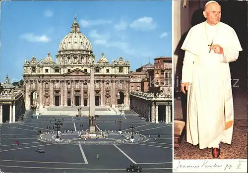 Papst Joannes Paulus pp II Piazza S. Pietro Basilica Vatikan Rom Kat. Religion