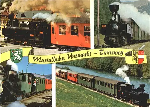 Lokomotive Murtalbahn Unzmarkt Tamsweg Murtal Kat. Eisenbahn