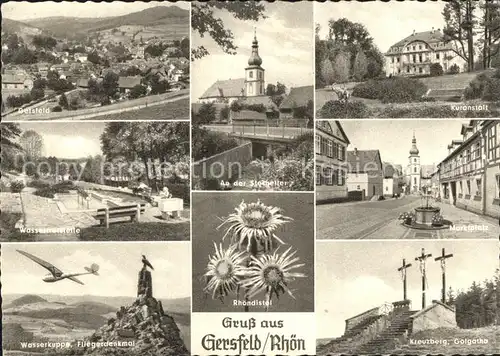 Segelflug Wasserkuppe Fliegerdenkmal Gersfeld Rhoen Marktplatz  Kat. Flug