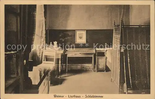 Liszt Franz Komponist Liszthaus Schlafzimmer Weimar Klavier  Kat. Musik