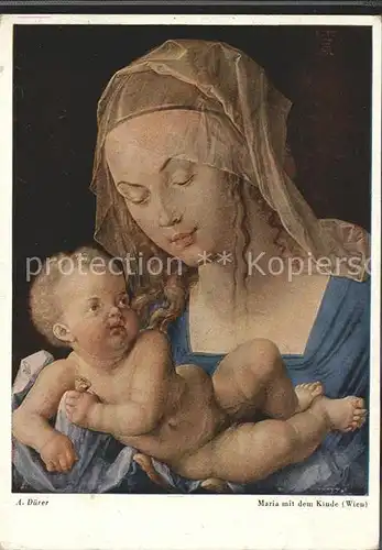 Duerer Albrecht Nuernberg Maria mit dem Kinde Nr. 3135 F. A. Ackermann Verlag  Kat. Kuenstlerkarte