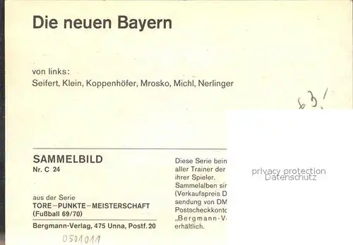 Fussball Die neuen Bayern Seifert Klein Koppenhoefer Mrosko Michl Nerlinger Kat. Sport