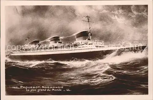 Dampfer Oceanliner Paquebot Le Normandie  Kat. Schiffe