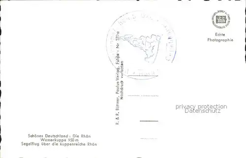 Segelflug Wasserkuppe Rhoen  Kat. Flug