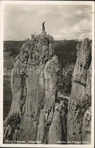 Bergsteigen Klettern Oberes Donautal Schaufelsen Ebinger Turm / Sport /