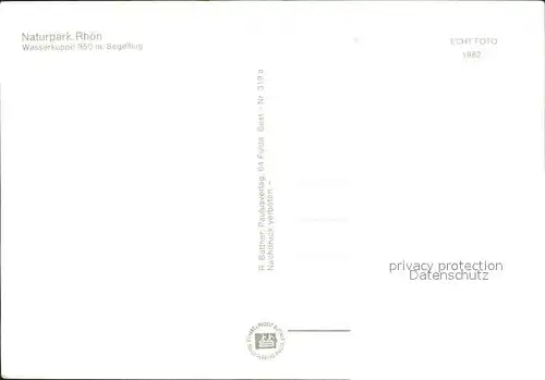 Segelflug Naturpark Rhoen Wasserkuppe Kat. Flug