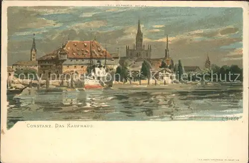 Biese Carl Karl Konstanz Das Kaufhaus Litho Kat. Kuenstlerlitho