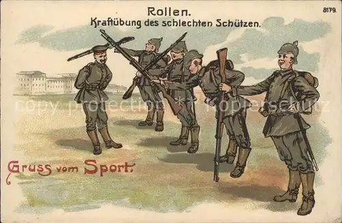 Sport Soldaten Schuetzen Litho Kat. Sport