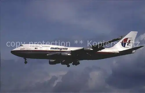 Flugzeuge Zivil Boeing 747 400 9M MPH Malaysia Kat. Flug