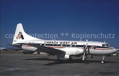 Flugzeuge Zivil C FCWE Convair 640 c n Canada West Air  Kat. Flug