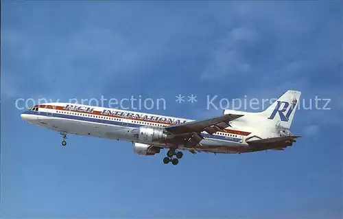 Flugzeuge Zivil Lockheed L 1011 385 1 TriStar 1 N313EA cn 193A 1020 Rich International Airways  Kat. Flug