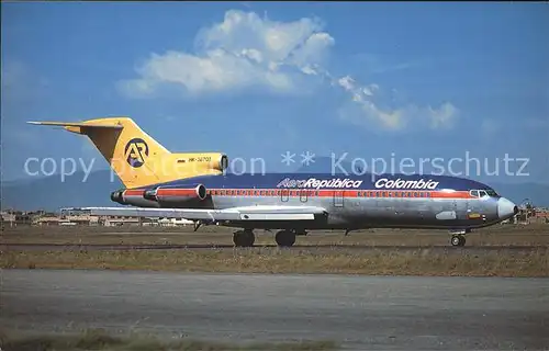 Flugzeuge Zivil Boeing 727 41 HK 3870X cn 20422 fn 803 Aerorepublica Colombia  Kat. Flug