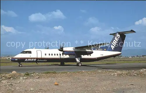 Flugzeuge Zivil De Havilland DHC 8 301 Dash 8 HK 3952X cn 184 Aires Colombia  Kat. Flug