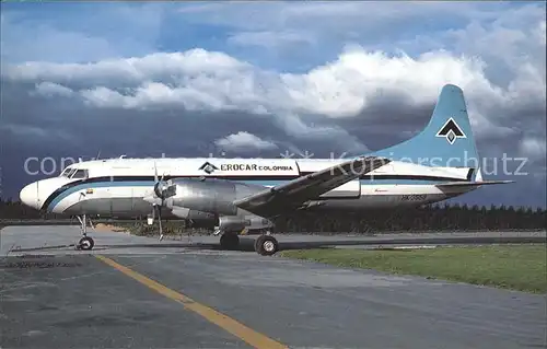 Flugzeuge Zivil Convair 580 F SCD HK 3559 cn 62 Aerocar Colombia  Kat. Flug