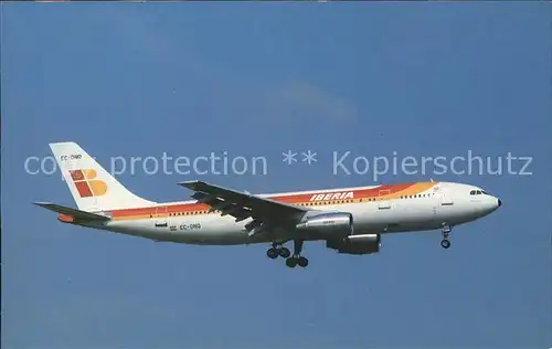 Flugzeuge Zivil Iberia Airbus Industrie A300B4 120 EC DNQ  Kat. Flug