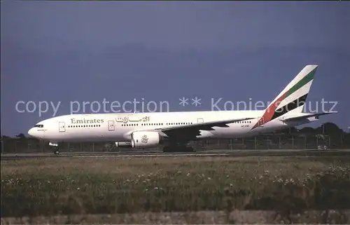 Flugzeuge Zivil Boeing 777 200 A6 EME Emirates  Kat. Flug