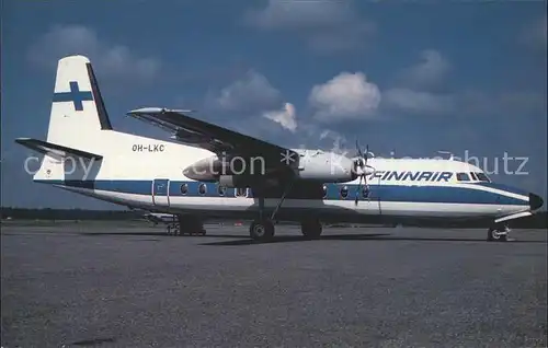 Flugzeuge Zivil Finnair Fokker F 27 200  Kat. Flug