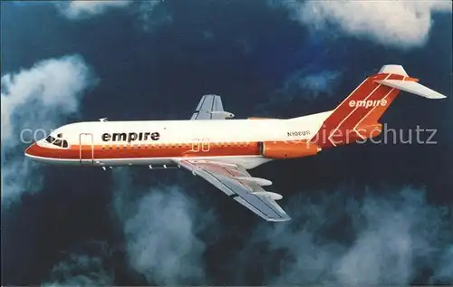 Flugzeuge Zivil Empire Airlines Fokker F 28 Fellowship 4000 N108UR c n 11173 Kat. Flug