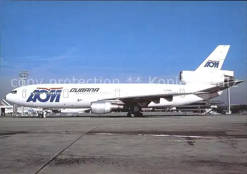 Flugzeuge Zivil AOM Cubana McDDouglas DC 10 30 F GTDG  Kat. Flug