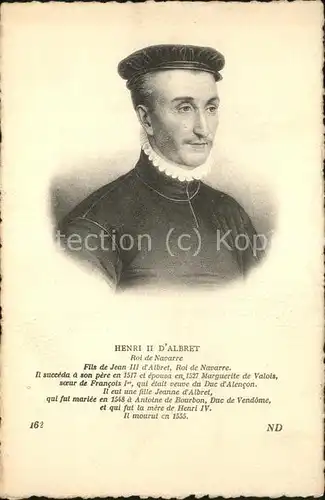 Koenigshaeuser Henri II D Albert Roi de Navarre Kat. Koenigshaeuser