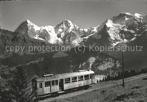 Muerrenbahn Muerren Eiger Moench Jungfrau  Kat. Eisenbahn