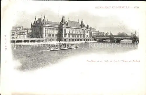 Exposition Universelle Paris 1900 Pavillon de la Ville de Paris Kat. Expositions