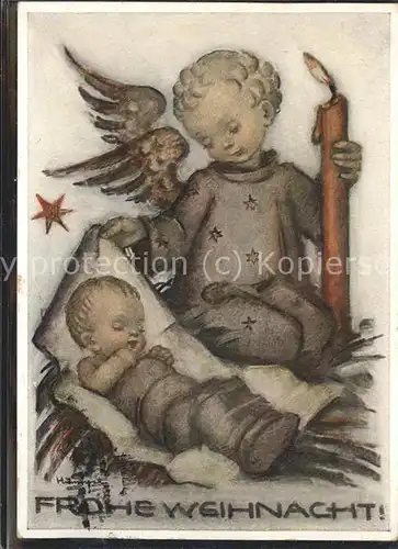 Hummel Nr. 5427 Weihnachten Engel Kind Kerze  Kat. Kuenstlerkarte