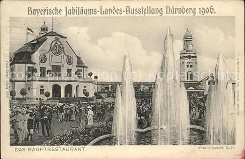 Ausstellung Bayr Landes Nuernberg 1906 Hauptrestaurant  Kat. Expositions
