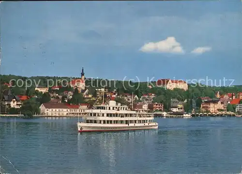 Dampfer Binnenschifffahrt M.S. Seeshaupt Starnberg Kat. Schiffe