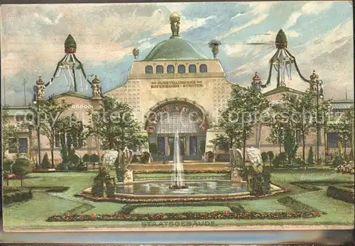 Ausstellung Bayr Landes Nuernberg 1906 Staatsgebaeude Kat. Expositions