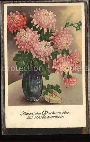 Namenstag Namenskarte Glueckwunsch Blumen Geschenk /  /