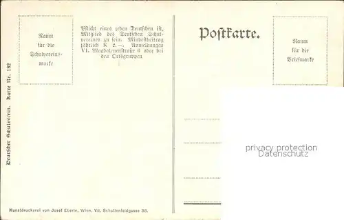 Verlag Schulverein Nr. 182 Burg Klamm  Kat. Bund der Deutschen
