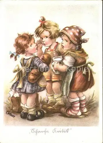 kk87109 Kinder Child Enfants Brot Milch Cekade-Verlag Stempel Spendenkarte  Kategorie. Kinder Alte Ansichtskarten