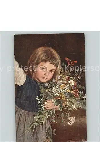 kk88889 Kinder Child Enfants Blumenstrauss Kategorie. Kinder Alte Ansichtskarten