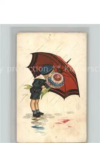 kk89364 Kinder Child Enfants Regenschirm  Kategorie. Kinder Alte Ansichtskarten