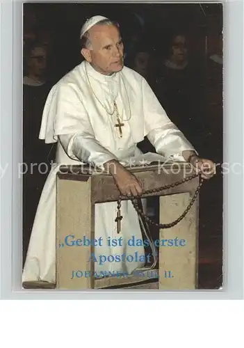 Papst Johannis Paul II. Aufklappkarte Kat. Religion