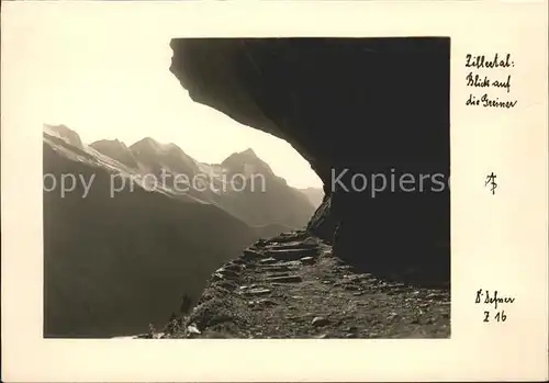 Zillertal Blick auf die Greiner Zillertaler Alpen Kat. Regionales