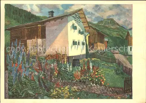 Helvetia Schweiz Kuenstlerbild Haus / Heraldik /