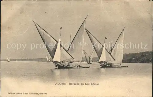 Segelboote Barques du Lac Leman Kat. Schiffe