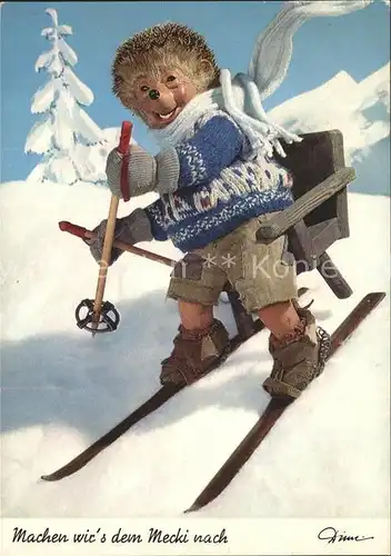 Mecki Nr. 355 Ski Skifahren  Kat. Comic