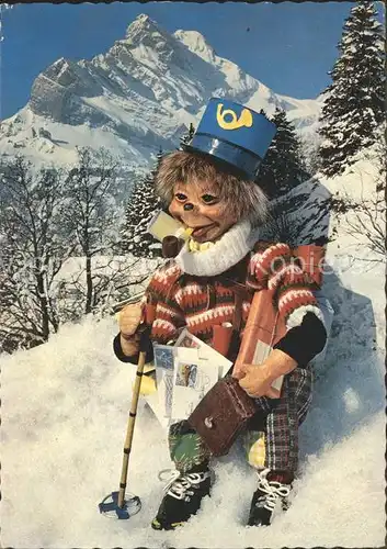 Mecki Nr. 2052 aehnlich Ski Post Brieftraeger Pfeife  Kat. Comic
