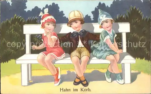 Verlag Amag Nr. 0269 Kinder Hutmode Hahn im Korb  / Albrecht & Meister AG /