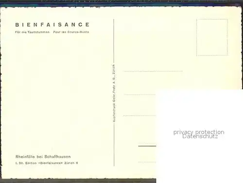 Bienfaisance Rheinfaelle Schaffhausen I. 32. Edition 