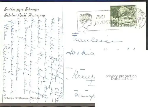 Medizin Saridon Sedulon Roche Hustensirup Schloss Greifensee Zuerich