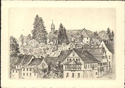 Radierung Strauss Auf Burg Stein am Rhein I. 32. Edition Bienfaisance / Druckereigewerbe /