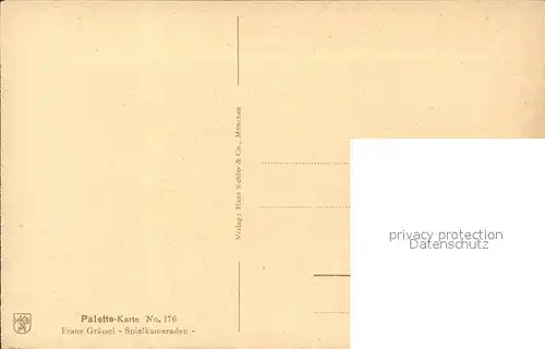 Graessel Franz Spielkameraden Entenkueken Palette Karte Nr. 176  