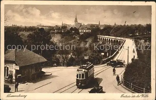 Strassenbahn Luxembourg Entree de la Ville  Kat. Strassenbahn