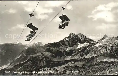 Sessellift Braunwald Toedi Ortstock Hoher Turm  Kat. Bahnen