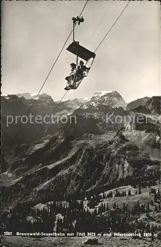 Sessellift Braunwald Toedi Bifertenstock  Kat. Bahnen