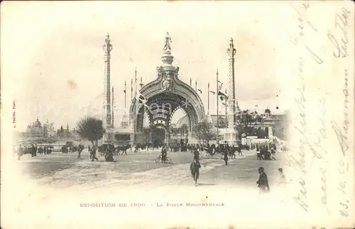 Exposition Universelle Paris 1900 Porte Monumentale  Kat. Expositions